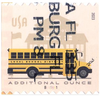 24¢ stamps with School Bus coil have also been counterfeited