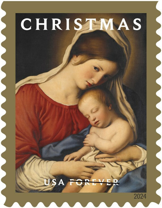 25. Christmas Madonna and Child - US 2024 stamp