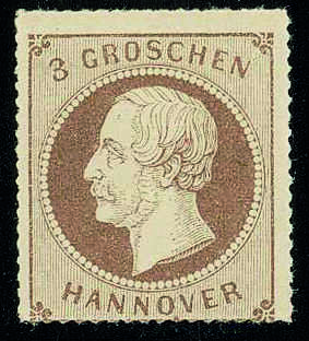 King George V, 3 gr, pale brown, German stamp