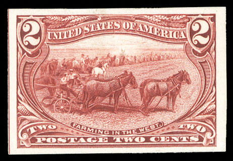 Farming in the West, 1898, 2c, copper red stamp, USA