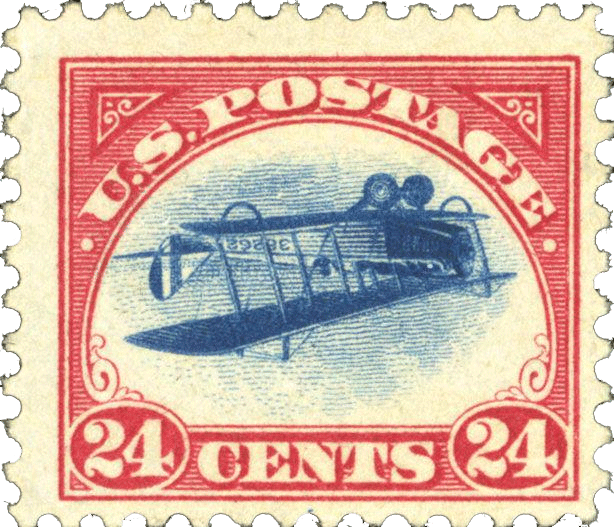 The Inverted Jenny stamp, 1918