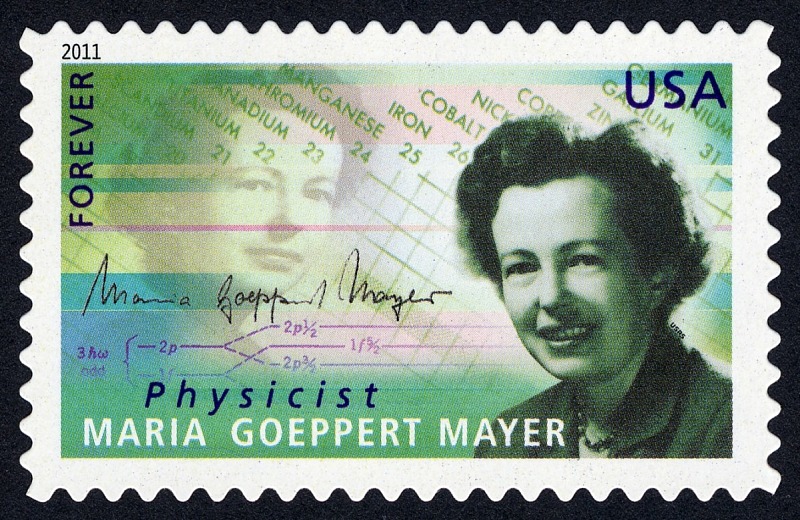 Maria Goeppert Mayer 41c stamp Famous US women on stamps