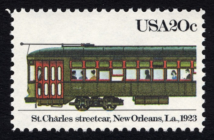 St. Charles Streetcar stamp (New Orleans, Louisiana, 1923) – Scott #2062