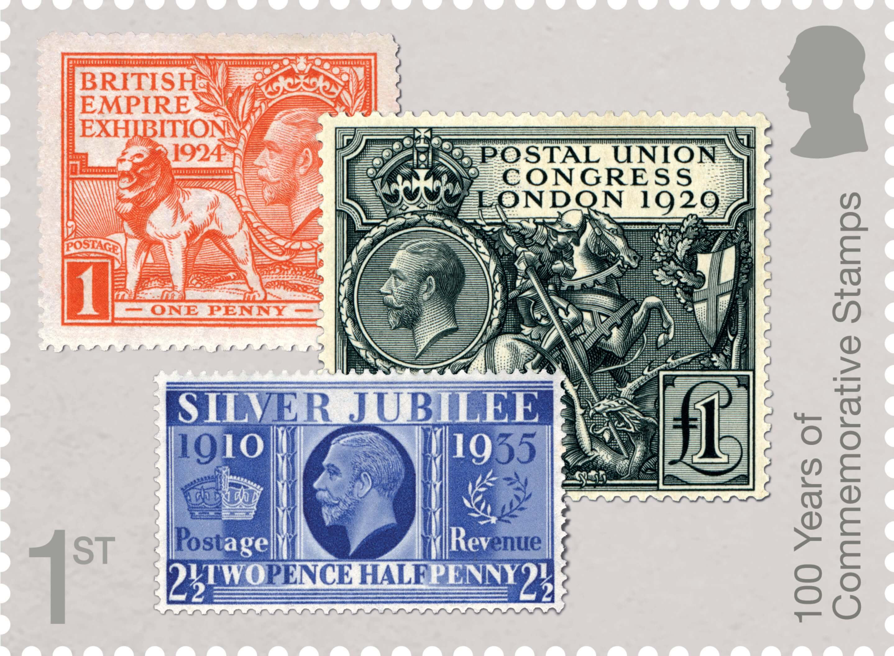 100 years commemorative stamps, UK