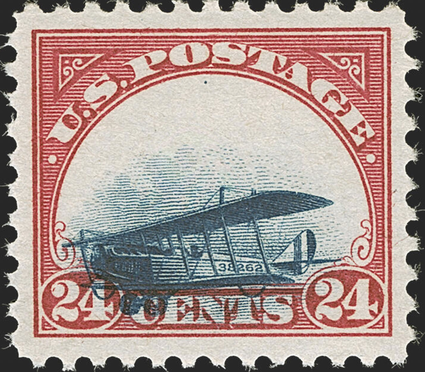 Curtiss Jenny Grounded Plane 24c stamps