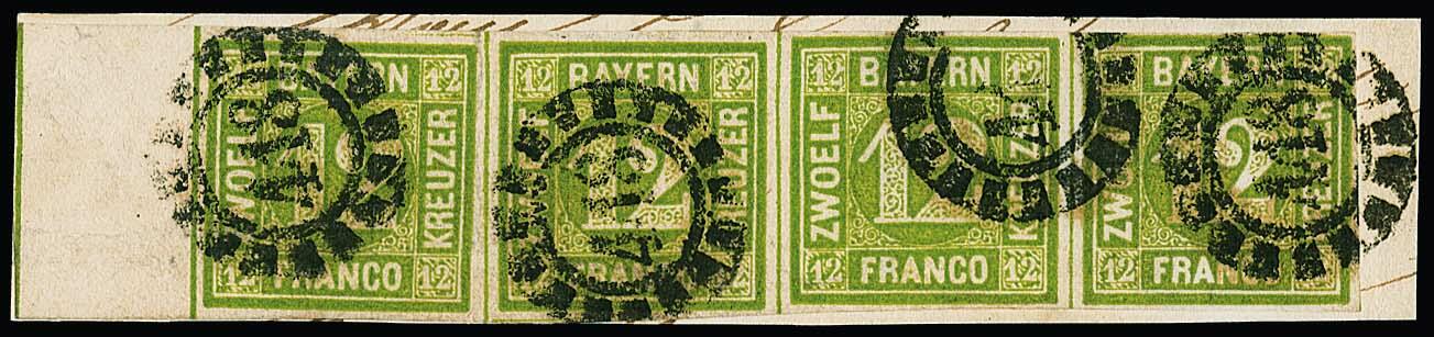 12 Kr. Green stamps, Germany