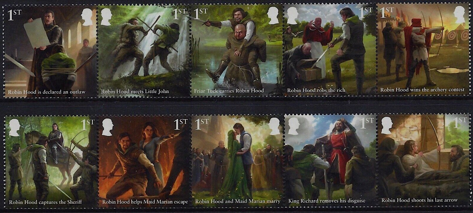 Legend of Robin Hood - UK stamp series 2023