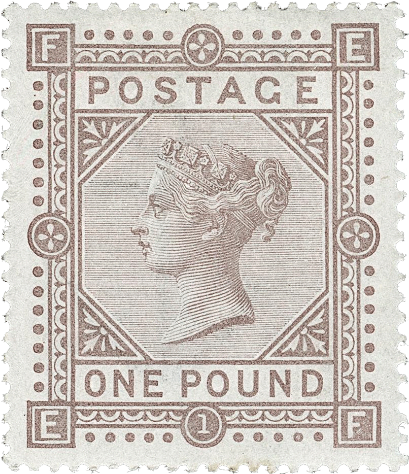 £1 Brown Lilac stamp, 1882
