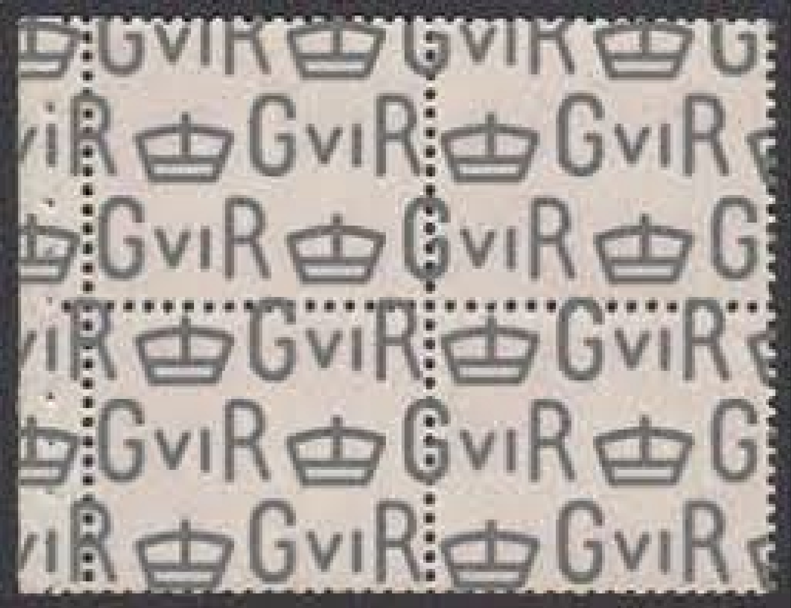 UK, Block GviR watermark on postage stamps
