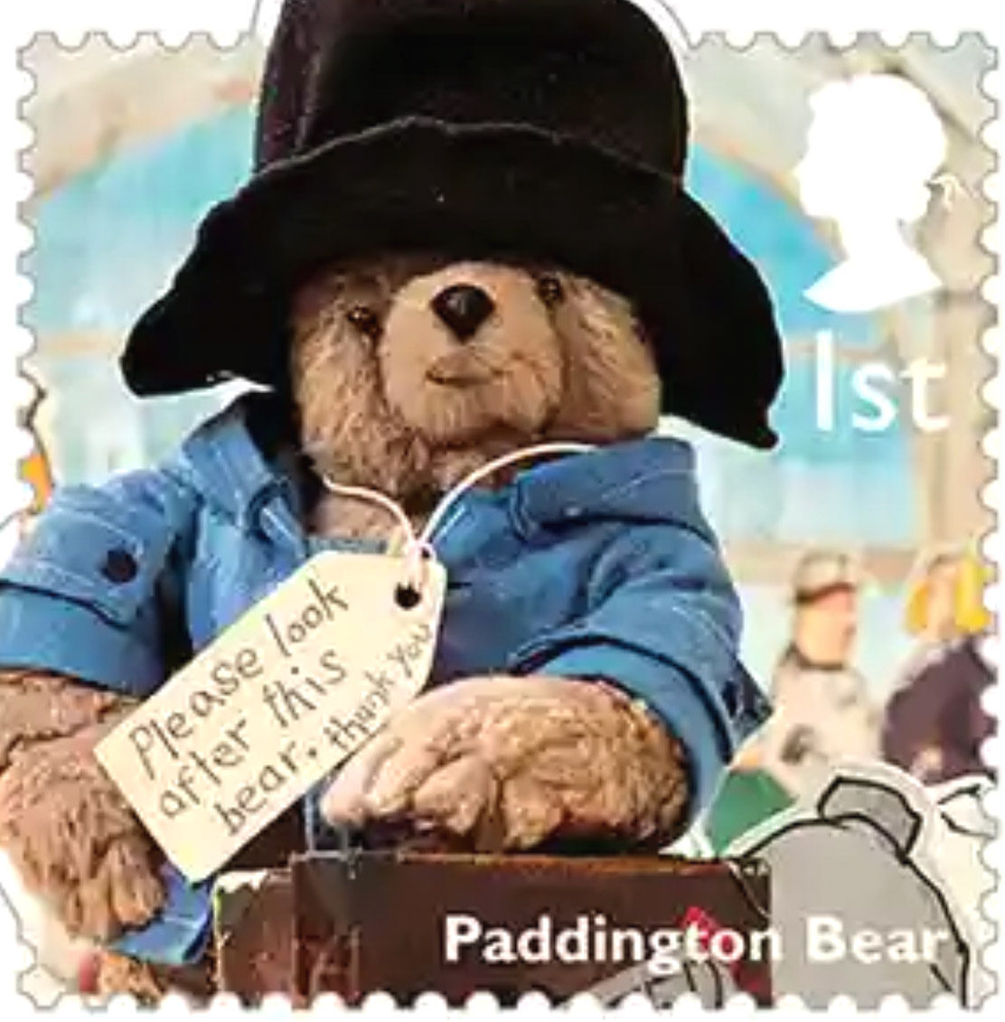 Cartoon Paddington - UK postage stamp 2023