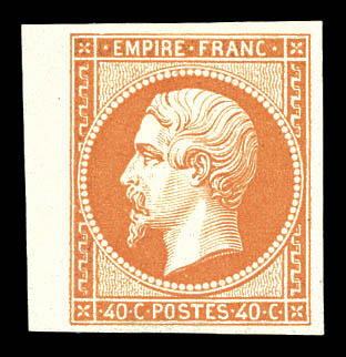 Emperor Napoleon III, 40c, orange on yellowish France stamps