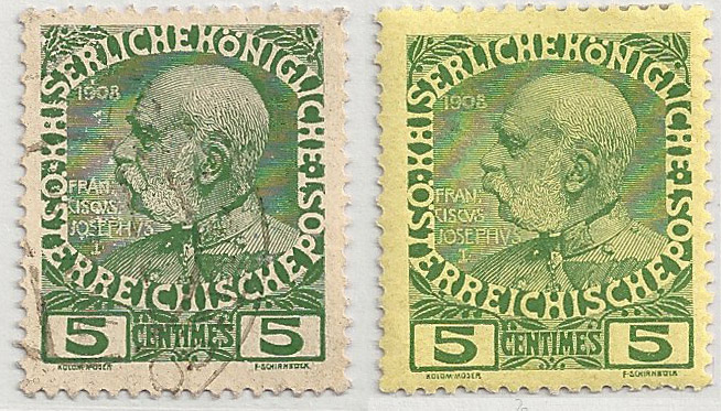 Studying the condition of a stamp