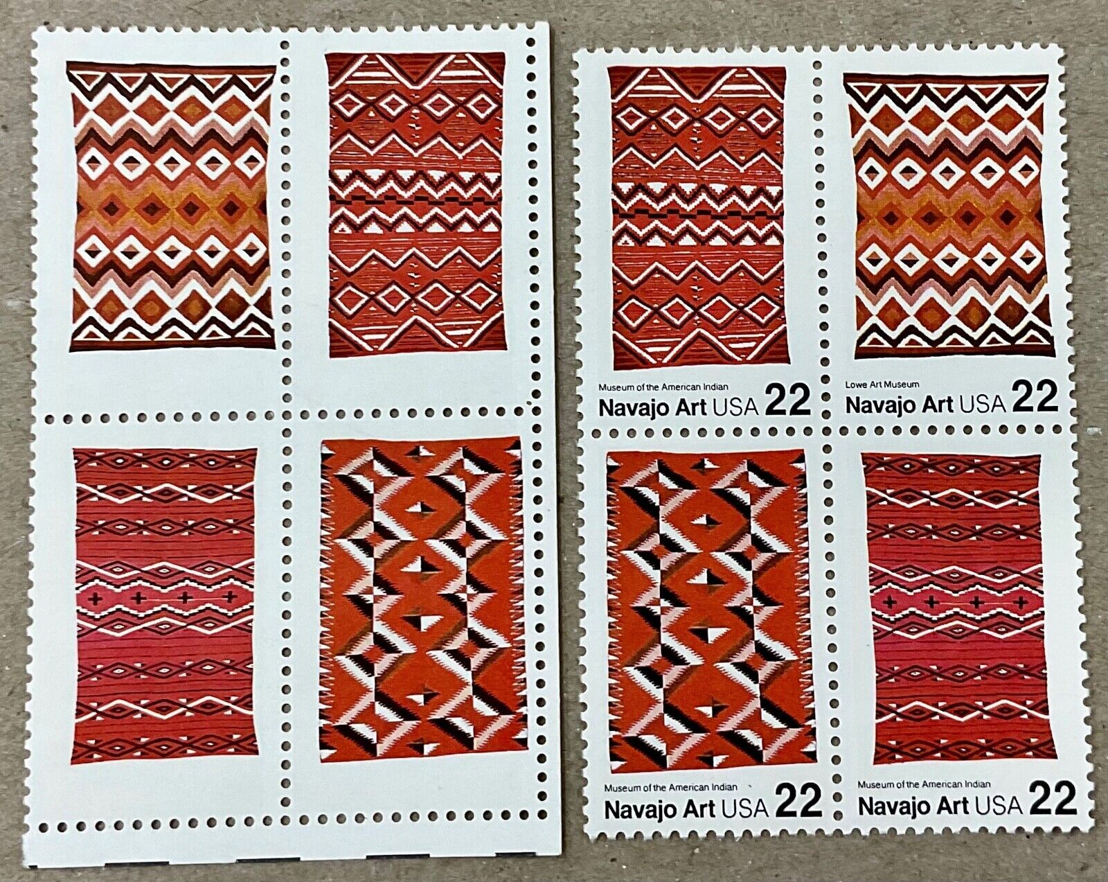 Navajo Art Black Color Omitted Error 22c (Scott #2238b)