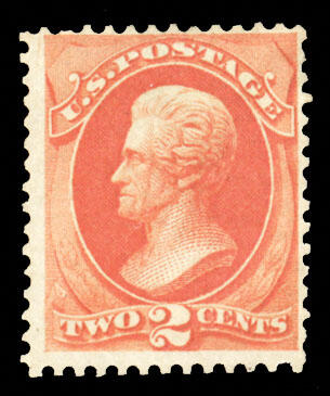 1875, 2c, carmine vermilion stamp