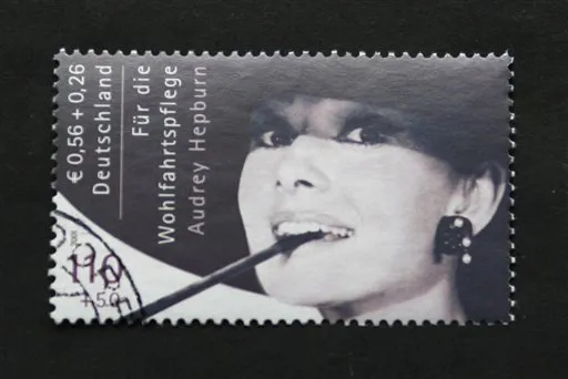 Germany, Audrey Hepburn with a cigarette stamp, 2001