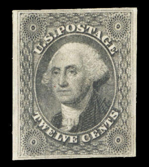 Washington 12c black stamp