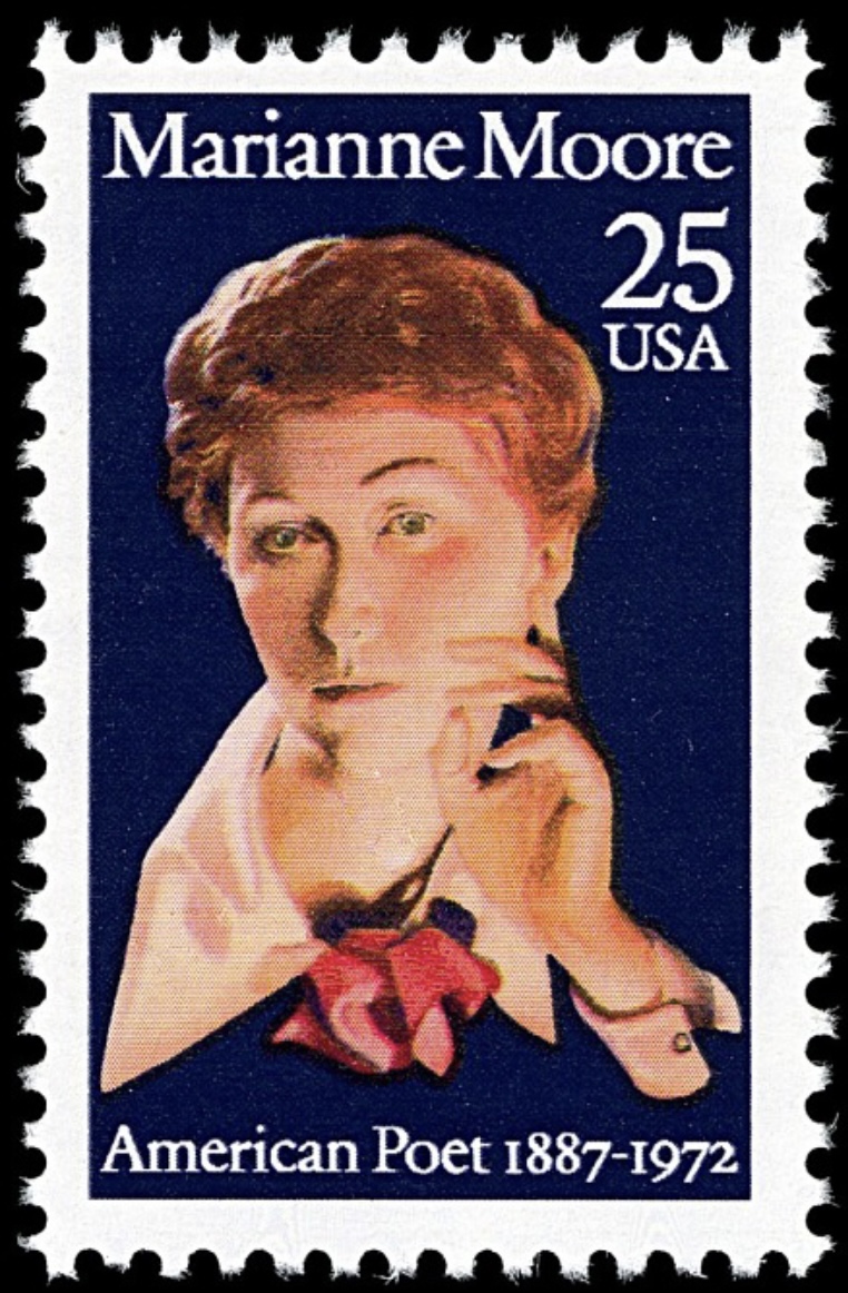 Marianne Moore 25c stamp (1990) USA Famous women on stamps