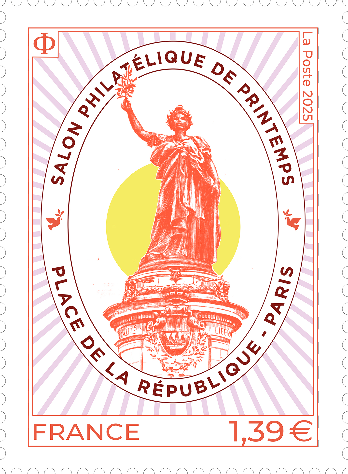 France, The Republic Square stamp, new stamps of France 2025