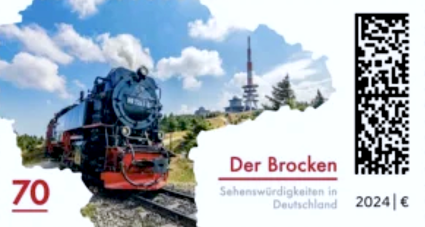 Der Brocken, Sights in Germany Stamp Series, Germany stamp 2024