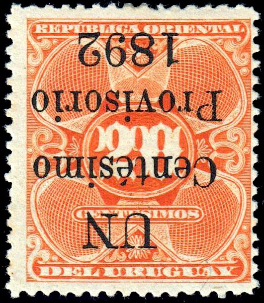 Overprinting error stamps