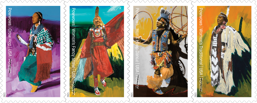 The Powwows: Celebrating Native American Culture stamp series USA new stamps 2025