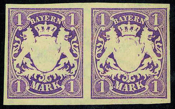 Coat of Arms, 1 m, dark violet, German stamp