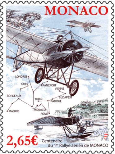 Centenary of the 1st Monaco Air Rally stamp
