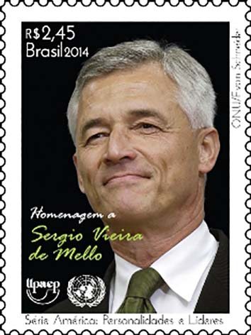 Stamp issue paying tribute to Sergio Vieira de Mello – Brazilian diplomat and activist