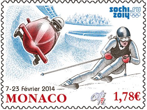 Winter Olympic Games "Sochi 2014" commemorated by Monaco post