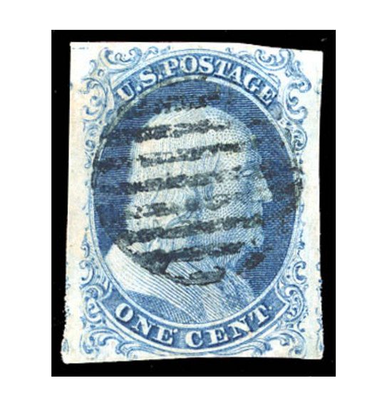 1851 1c Franklin blue is one of the best on the market. The stamp is to make US$150,000 at Daniel F Kelleher Auctions