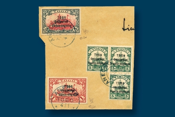 A rare Togo postal history auctioned by Christoph Gaertner. The lot fetched a record price of $564,100!