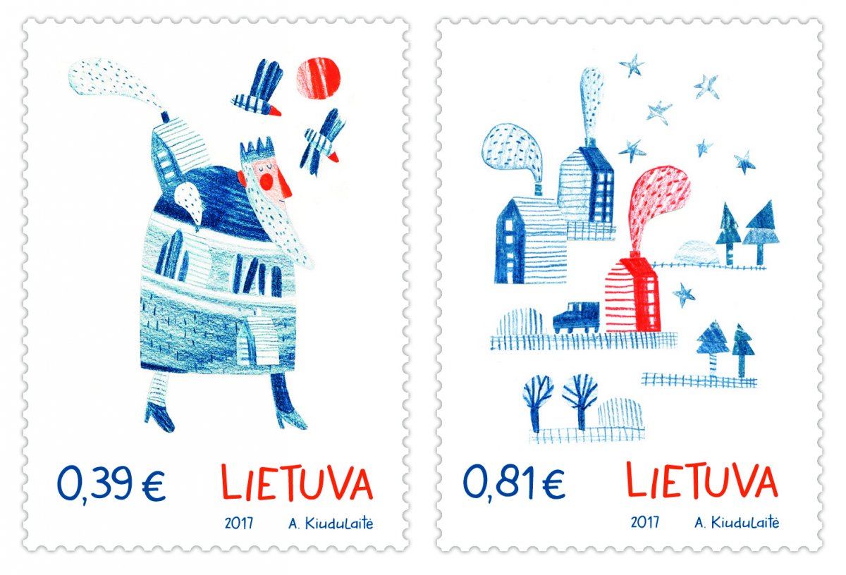 Lithuania Post celebrates Christmas by issuing scented Postage Stamps. 2 special items presented