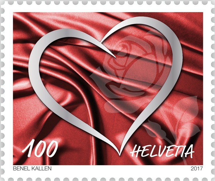 Secretive symbolic language of stamps. A special romantic stamp unveiled by Swiss Post