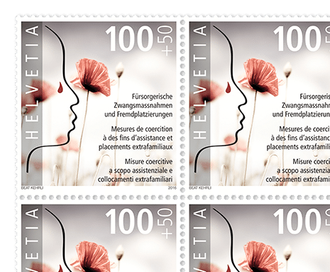 Compulsory social measures as a dark chapter in Swiss history. One special stamp introduced by Swiss Post