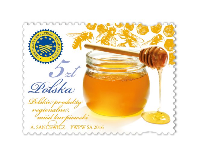 Poland as the Land of honey. One new tasty stamp released by Poland Post