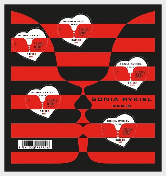 Celebrating 50th Anniversary of Fashion House. Two exquisite Love stamps introduced by La Poste