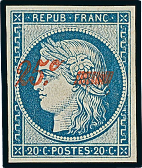 One of the first official French stamps topped Spink’s auction in Switzerland!