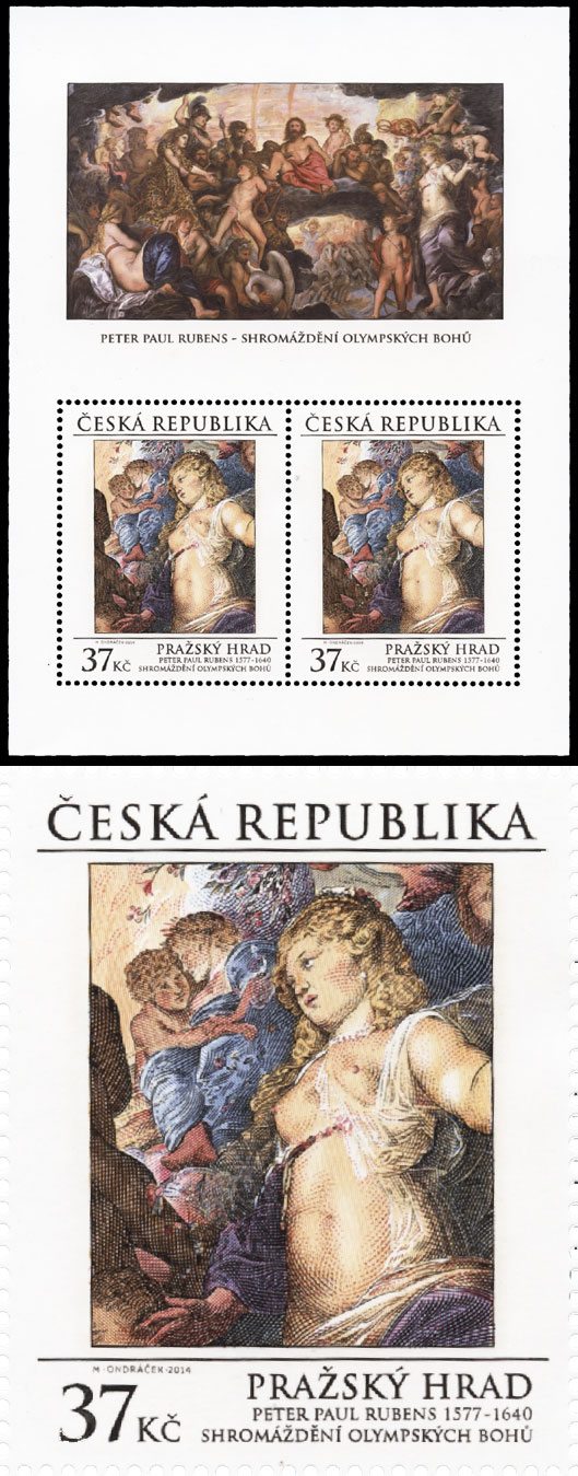 Prague Castle – Assembly of Olympian Gods - Peter Paul Rubens issue by Czech Republic