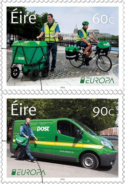EUROPA – Postal Vehicle stamps from Ireland
