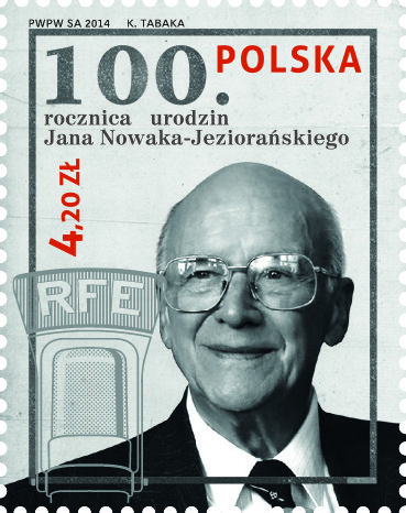Stamp issue on the 100th birthday of Jan Nowak-Jeziorański