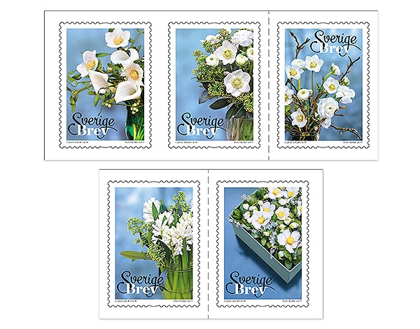 Say it with winter flowers. 5 beautiful stamps introduced by PostNord