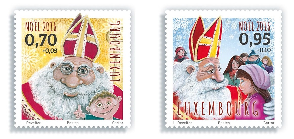 Christmas as the greatest winter holiday. Two festive stamps released by Luxembourg Post