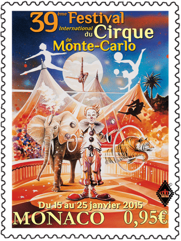 Stamp issue celebrating one of the greatest International Circus Festival