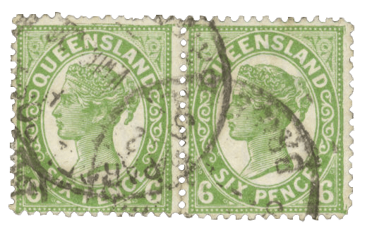 Das 6d Königin Victoria grüne Briefmarkenpaar, 1902
