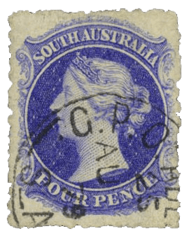 Die Königin Victoria 3d auf 4d ultramarine Briefmarke, 1872