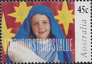 FindYourStampsValue: Christmas: Mary holding Baby Jesus
