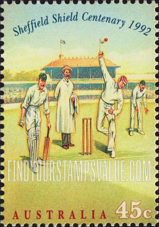 FindYourStampsValue: Sheffield Shield Cricket Competition, Centennial: Bowler