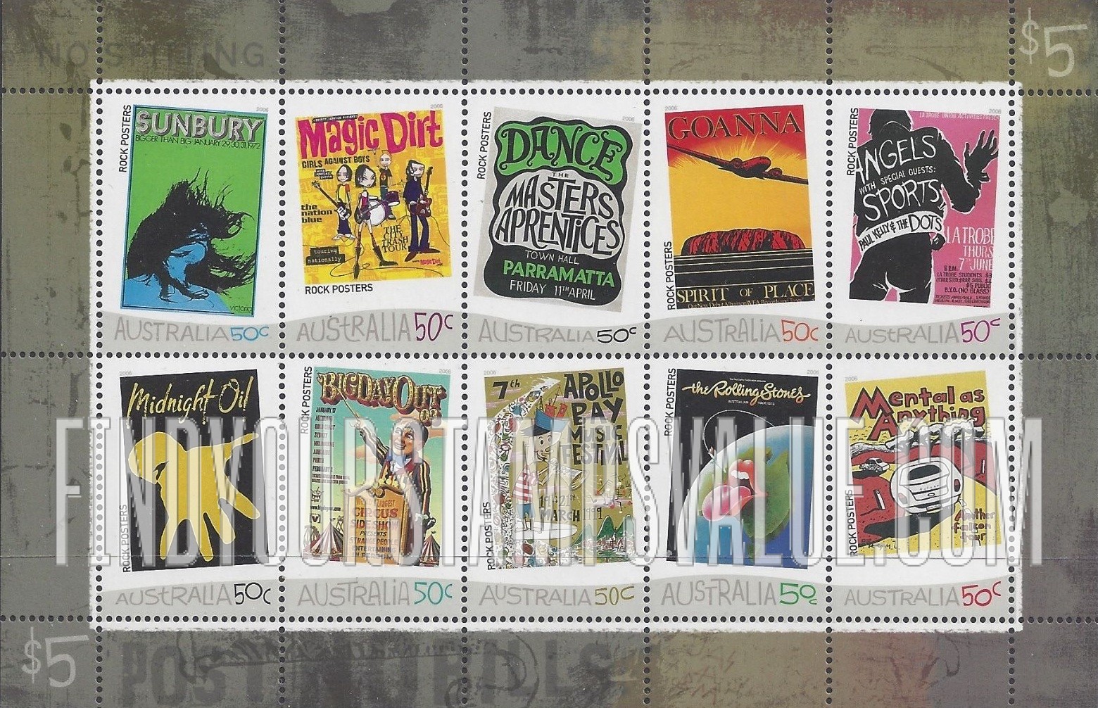 FindYourStampsValue: Rock Posters