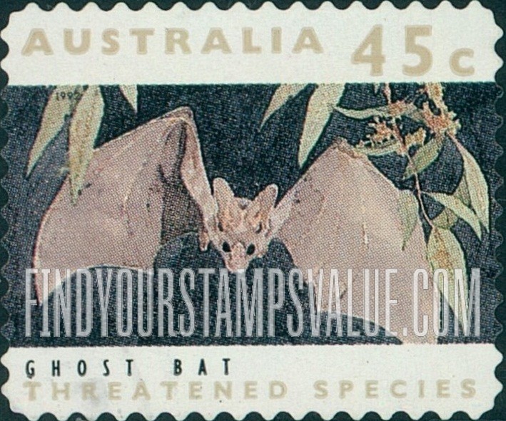 FindYourStampsValue: Threatened Species: Ghost bat