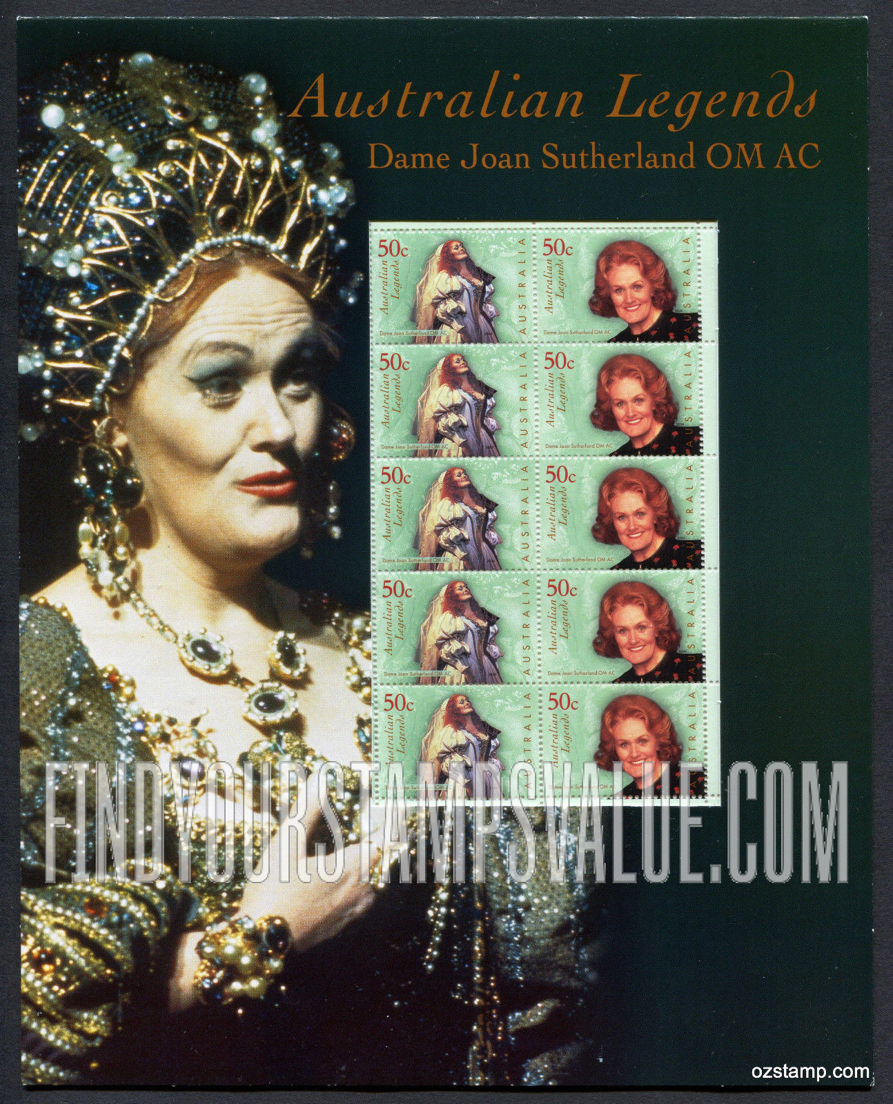 FindYourStampsValue: Australian Legends Type of 1997